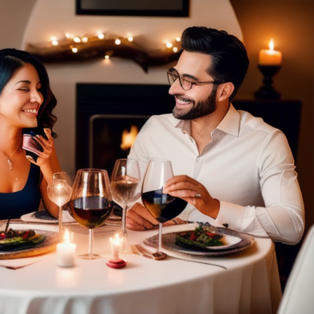 Casal canceriano desfrutando de um jantar romântico em casa