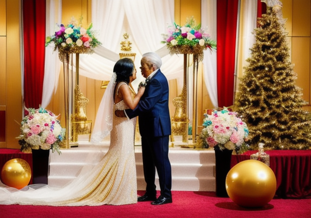 Casal celebrando suas bodas de ouro