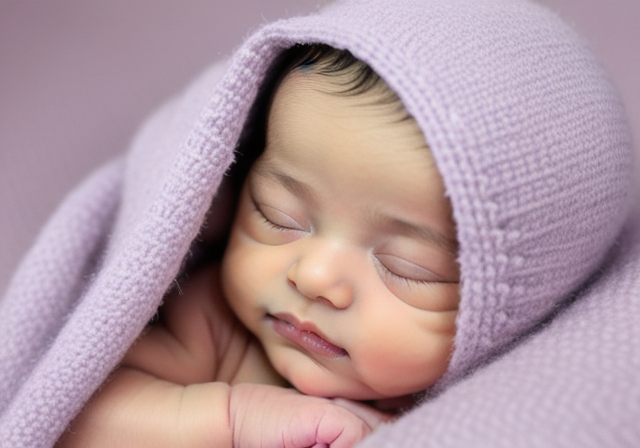 Newborn baby sleeping peacefully in a cozy blanket